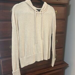 Banana Republic Cream Hooded Knit Sweater